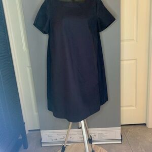 Chic Navy Short Sleeve Women's Dress